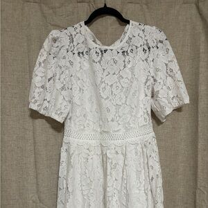 Baltic Born Alyssa Lace Midi Dress/ White/ Size: medium/ NWT